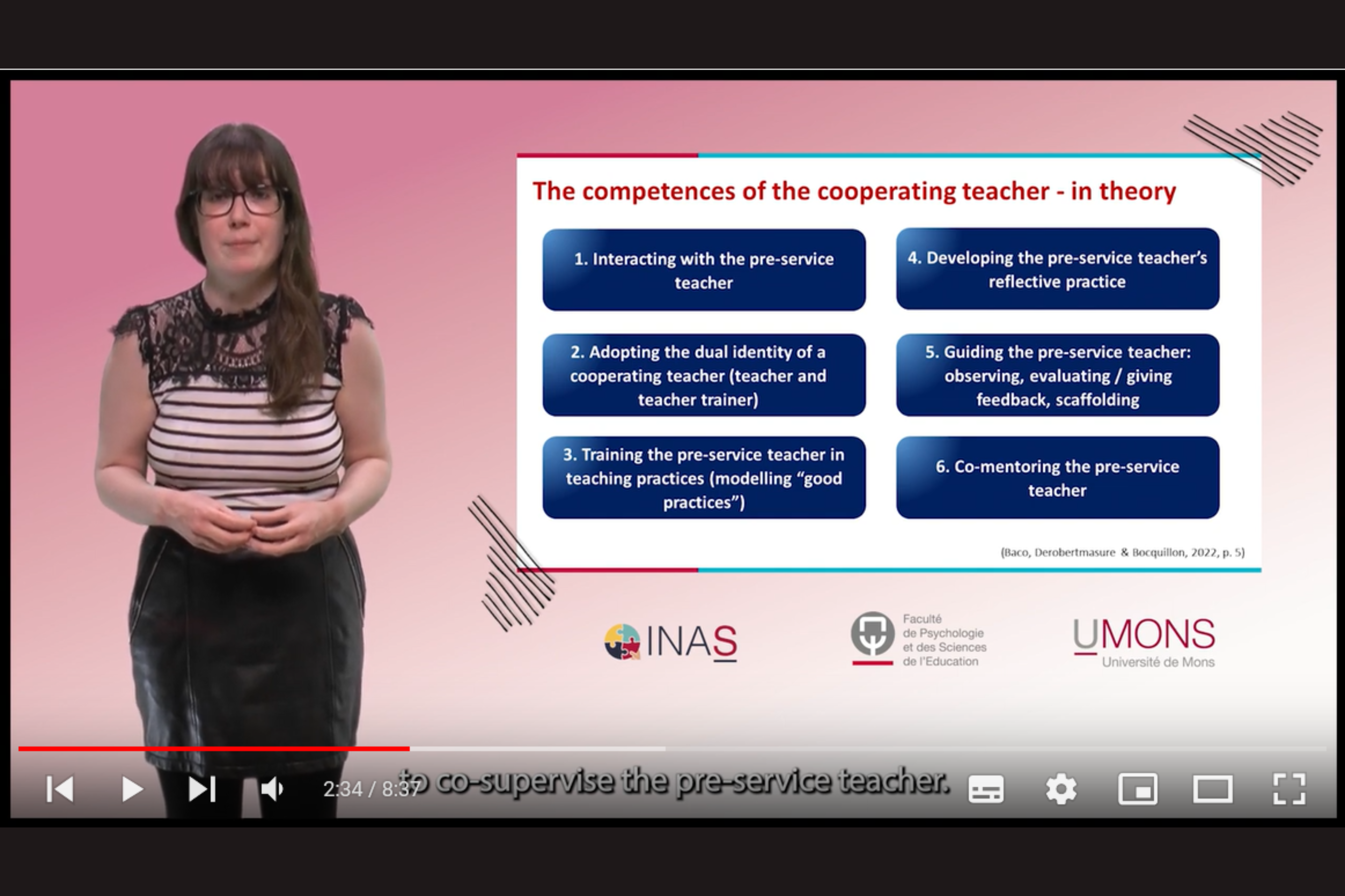 New vidéo : Mentoring a pre-service teacher by a cooperating teacher/mentor teacher : results of a large survey